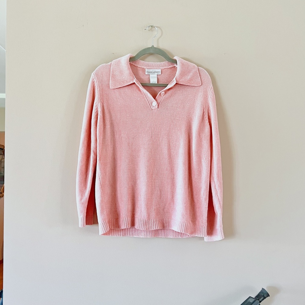 Drapers & Damon’s pink fuzzy sweater